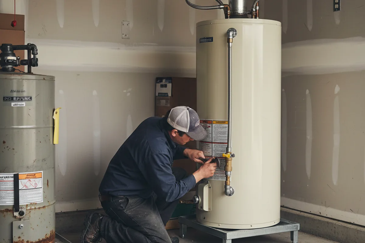 Water heater and shutoff valve replacement in Forest Lake