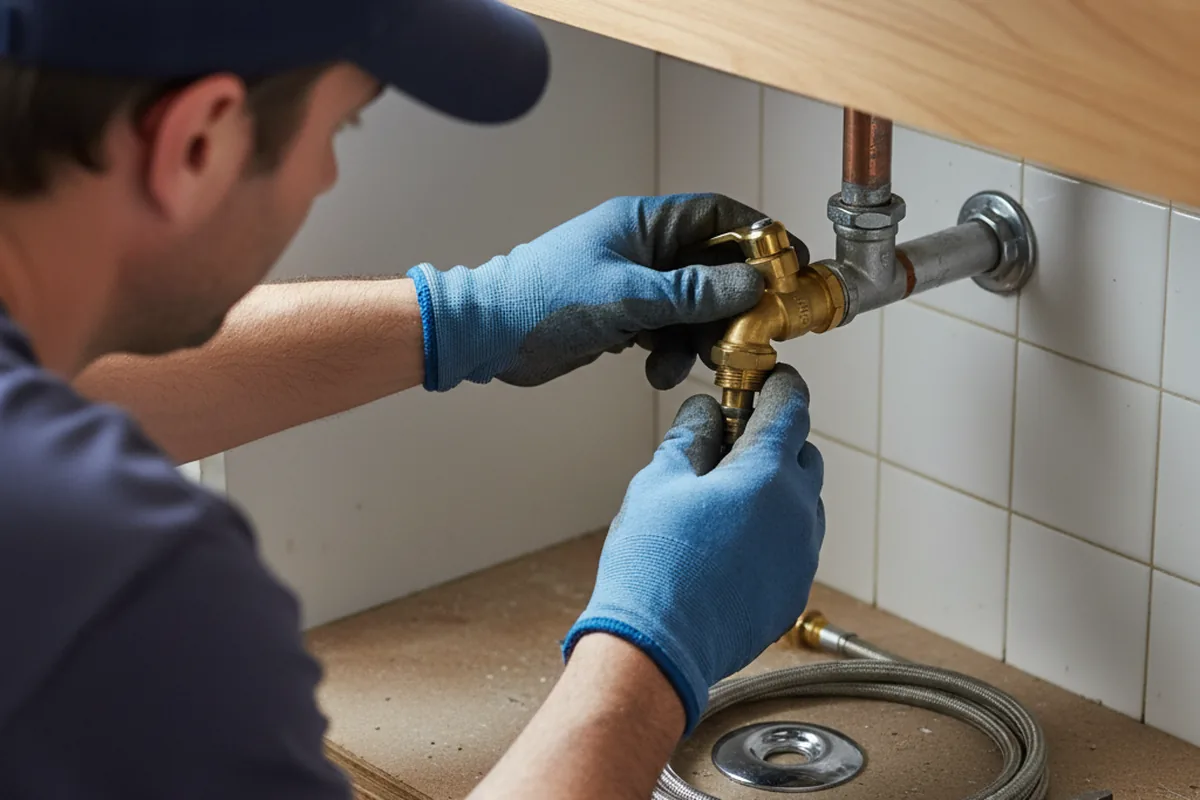 Shutoff valve and fitting work during Well Pump Repair in Forest Lake